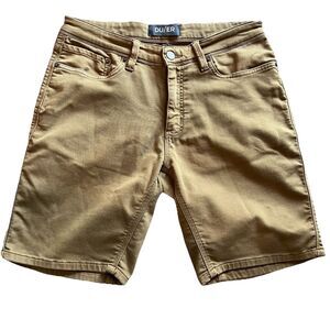 DU/ER Duer N2X Slim Fit Tan Performance Stretch Shorts Men's Size 34